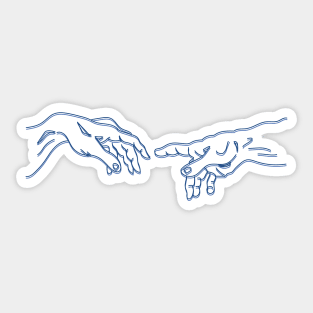 "Creation of Adam" Hands Renaissance Michelangelo Sticker